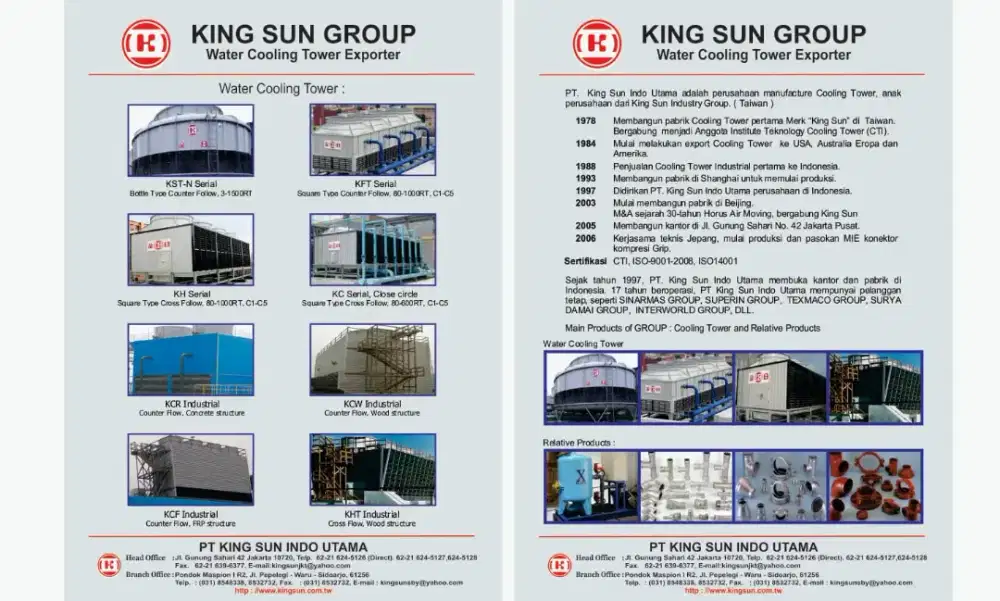 COOLING TOWER PT. KING SUN INDO UTAMA KING SUN GROUP TAIWAN