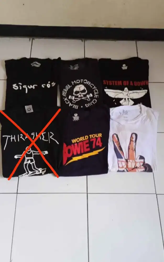 Baju Kaos T-shirt music borongan ambil semua