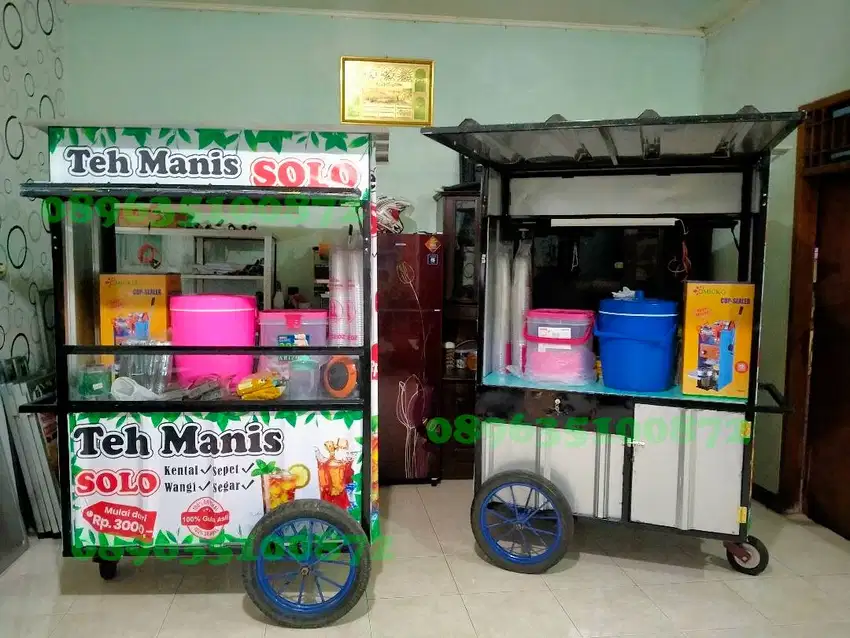Gerobakan kanopi Es Teh Solo Sepaket