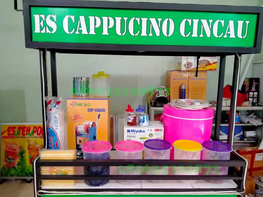 Gerobak Lengkap Paket Es Cappucino Cincau