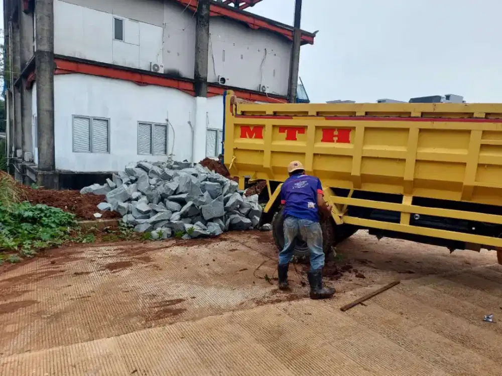 Abu batu pasir pasang cor limestone batu belah kali sirdam split sirtu