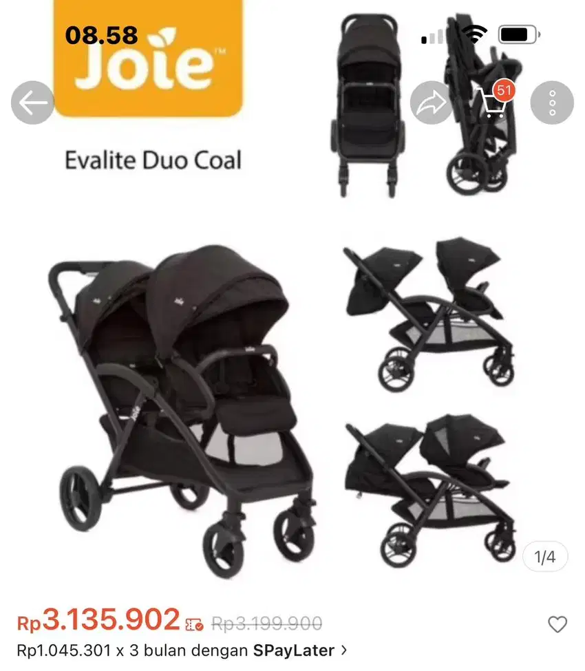 Di jual Cepat Stroler Joie Twin Evalite