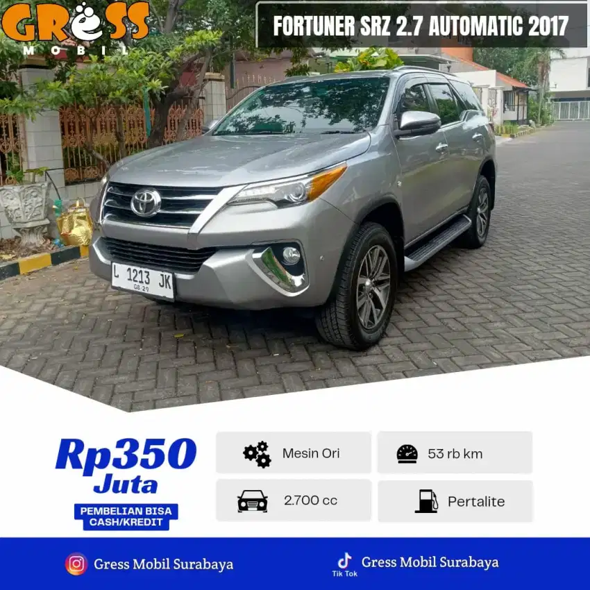 TOYOTA FORTUNER SRZ 2.7 KM 50RB‼️ 2017