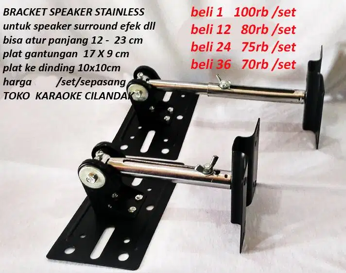 BRACKET SPEAKER stainless minimal 12 set