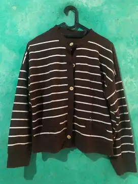JUAL CARDIGAN STRIP WANITA