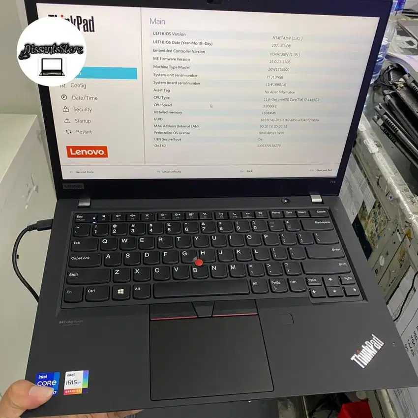 LENOVO T14 I7 GEN 11 16GB RAM 256GB SSD NVME FHD MULUS LIKENEW