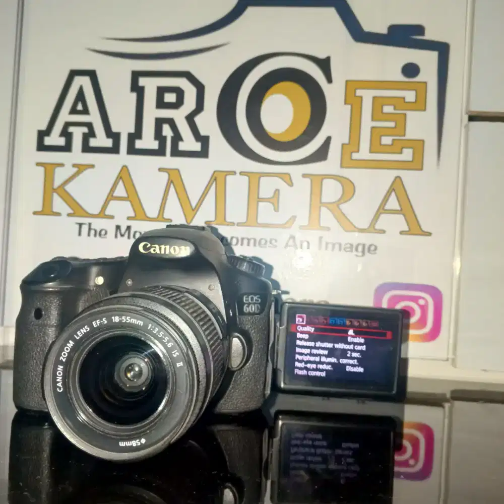Kamera DSLR Semi Profesional Canon 60D Layar Flip