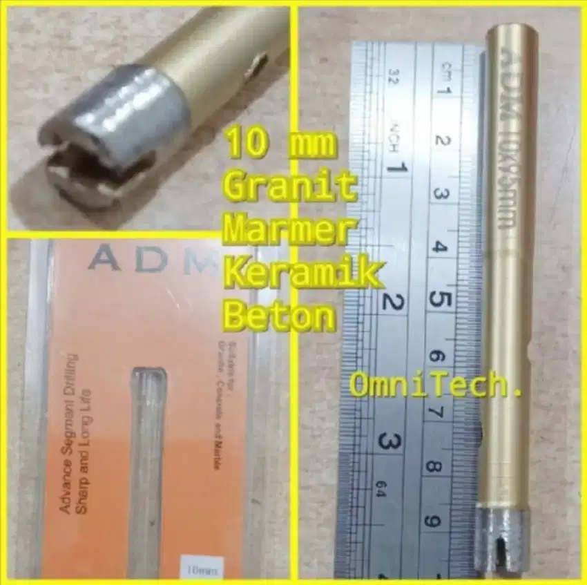 Mata Bor Hole Core Drill Granit Marmer Keramik Beton ADM 10mm 12mm