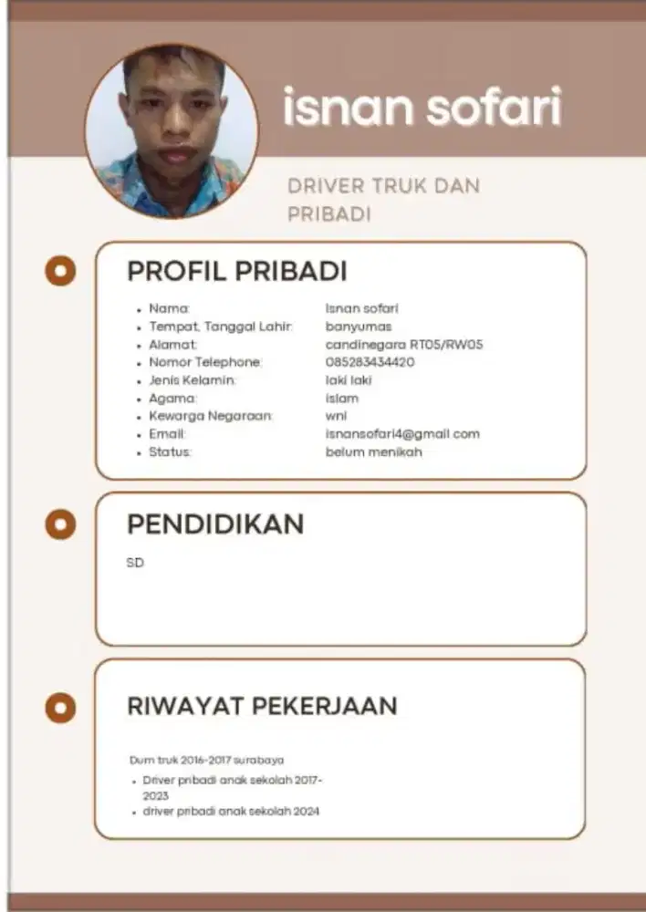 bismilah semoga dapet lowongan supir pribadi