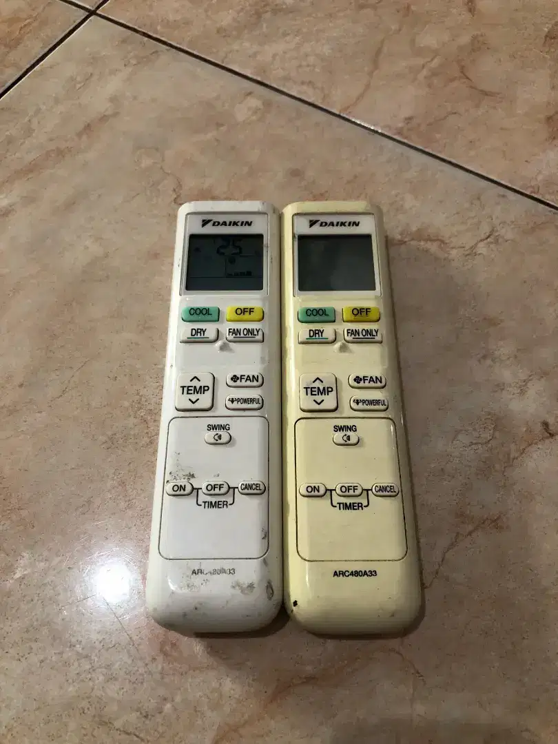 REMOTE AC DAIKIN ORIGINAL INVERTER BEKAS TYPE ARC480A23