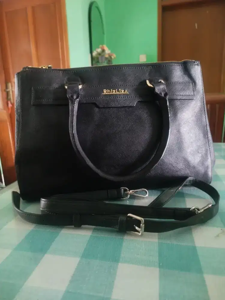 RHIZLIZA KULIT ASLI TAS KERJA BANYAK RUANG LENGKAP TALPAN NOMINUSSS