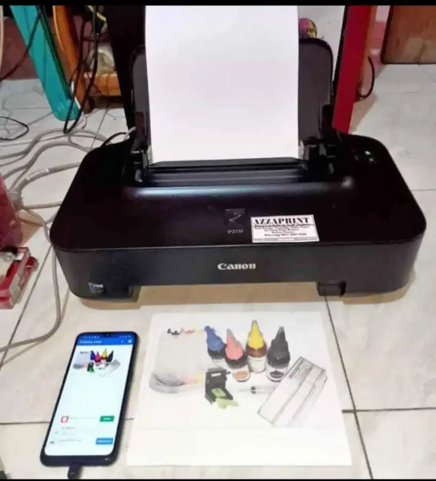 Printer Canon Ip2770 ORI Print color bisa dari androit lewat USB otg