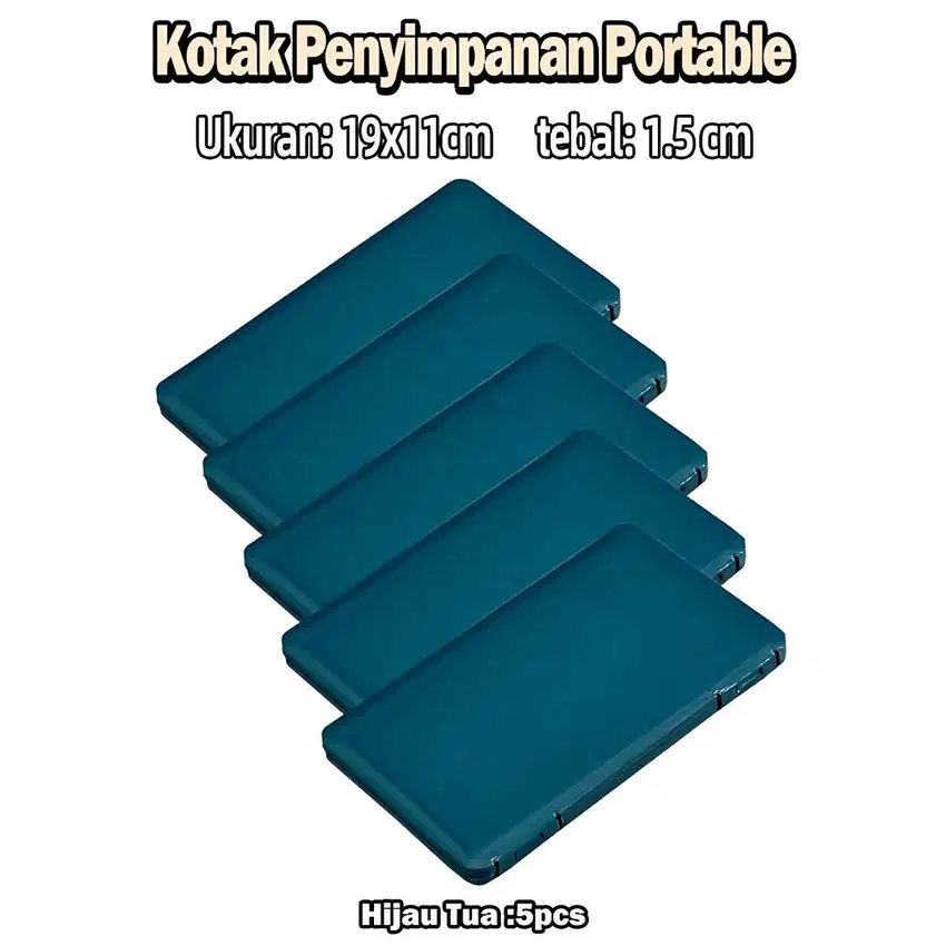 250211C 5 Pcs Casing Kotak Penyimpanan Portable Masker Travel Mask Cas