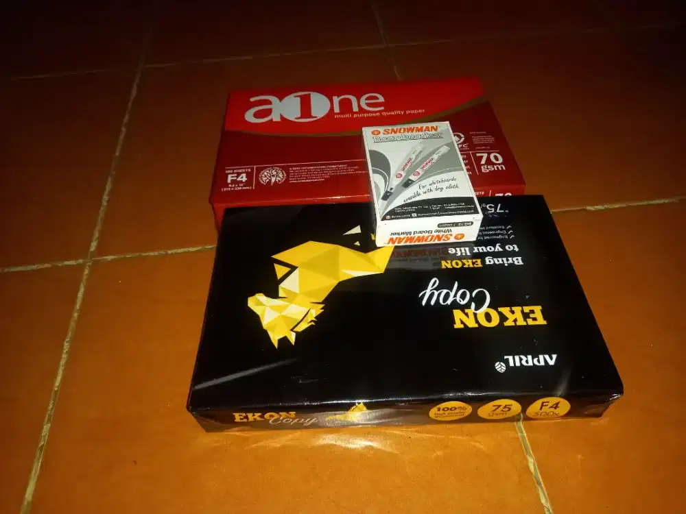 Jual Spidol Snowman hitam & Kertas Hvs