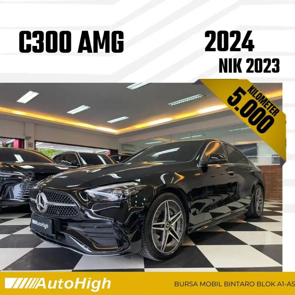 DP10% [Km5.000] C300 AMG 2023 Black Reg 2025 #AUTOHIGH