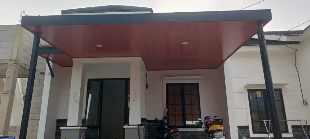 Kanopi alderon singel+plpon PVC alinterpasang