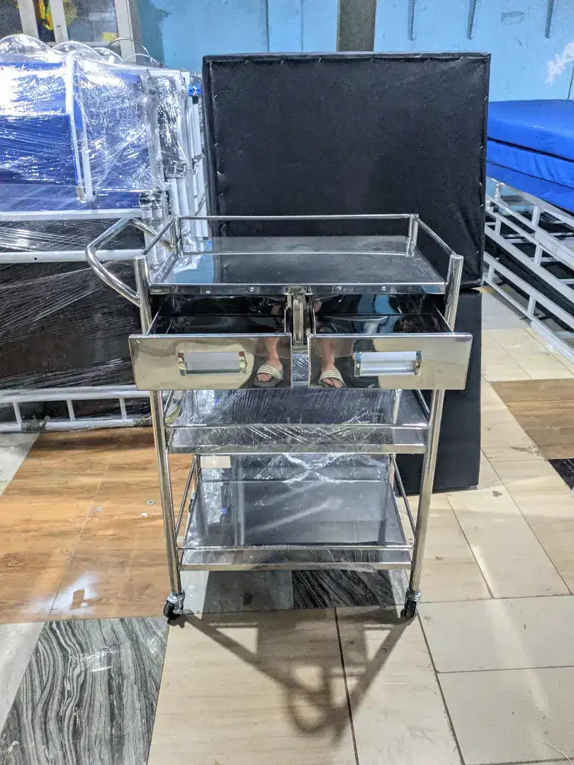 Trolley 3 rak laci ss