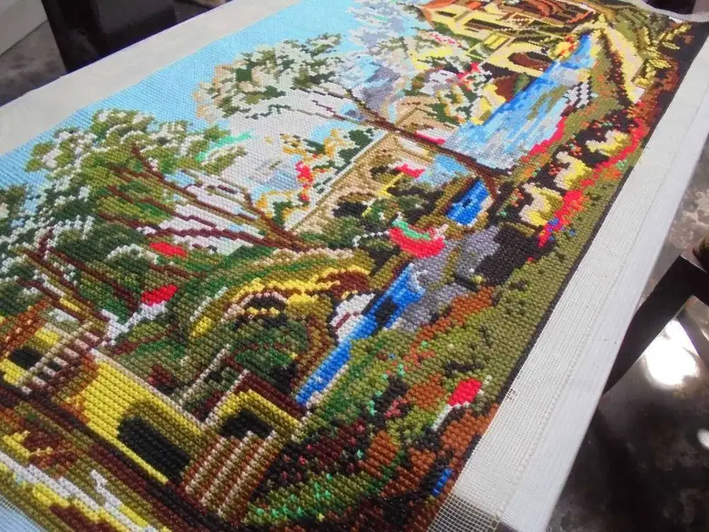 Kerajinan Kristik Gambar Pemandangan