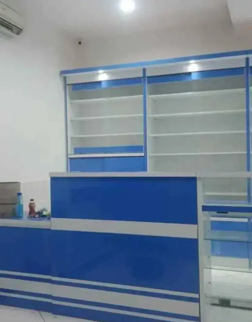 Meja rak display custom