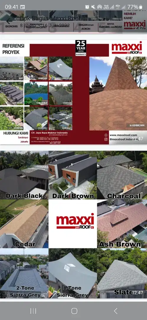 Genteng aspal maxxi