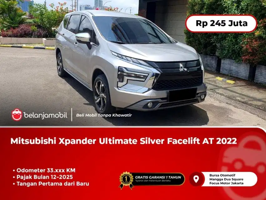 [ TANGAN PERTAMA ] Mitsubishi Xpander Ultimate Silver AT 2022/2023