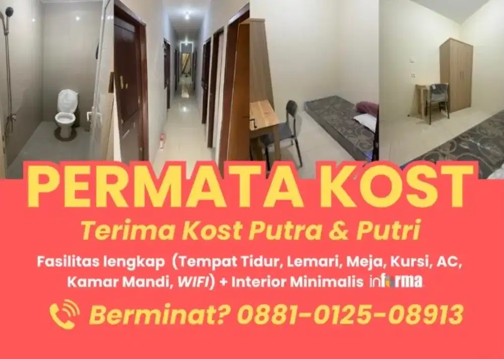 Kost baru selesai renovasi dan interior keren dari Informa
