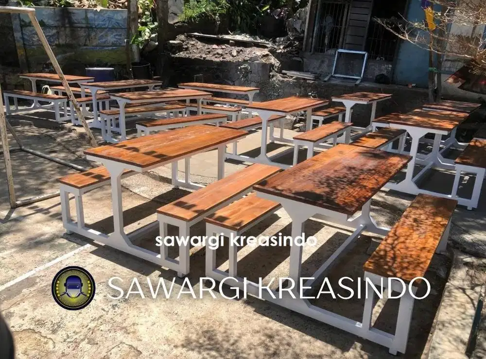 Jual set meja kursi cafe / taman minimalis bandung | sawargi kreasindo