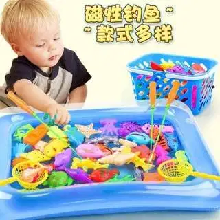 Mainan Pancing Ikan 32PCS + Kolam Pancingan Magnet Anak