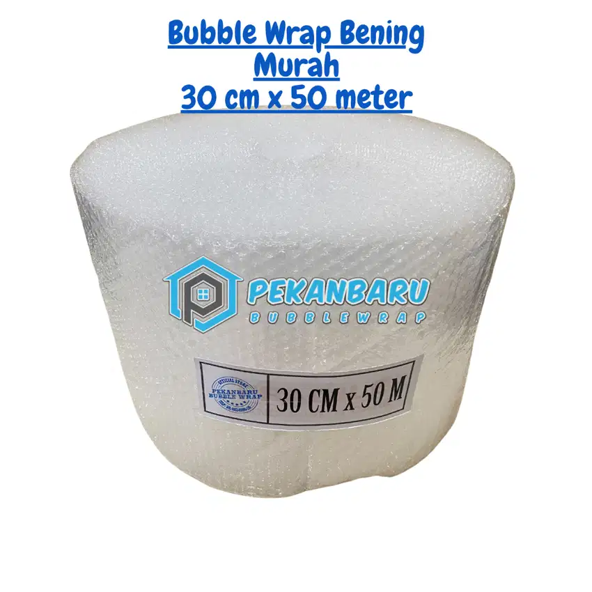 Bubble Wrap Bening & Hitam Ukuran 30cm x 50meter di Pekanbaru