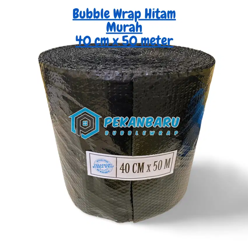 Bubble Wrap Bening & Hitam Ukuran 40cm x 50meter di Pekanbaru
