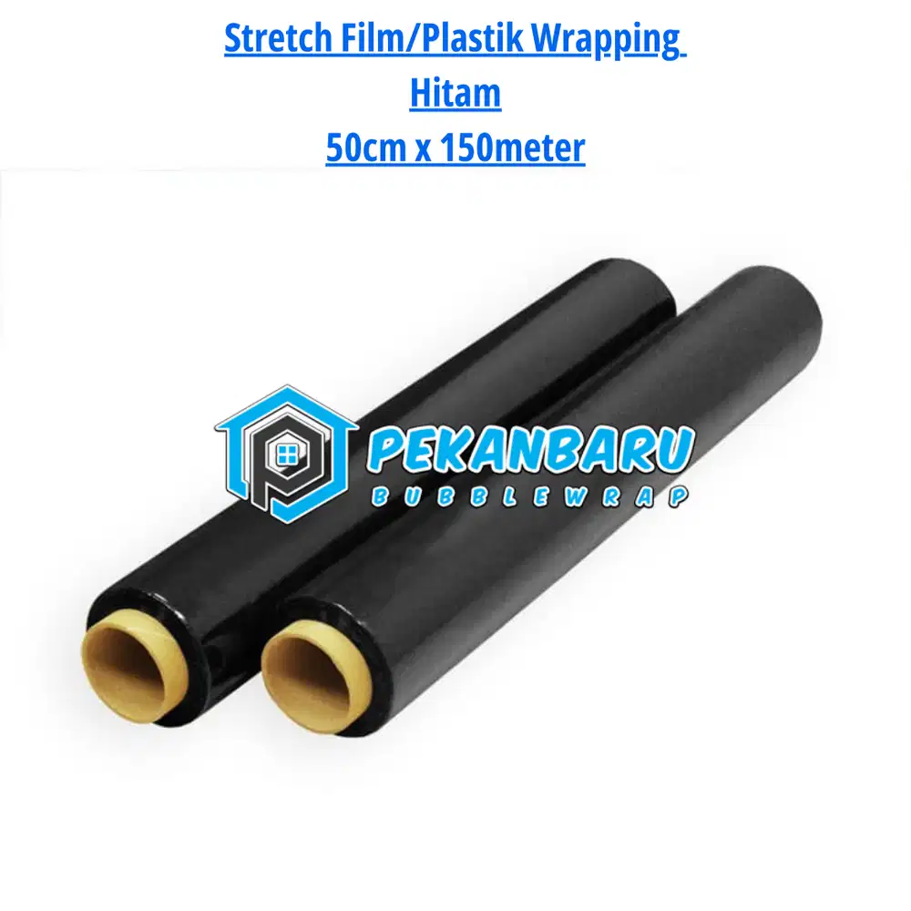 Plastik Wrapping / Stretch Film Hitam 50cm x 150meter di Pekanbaru