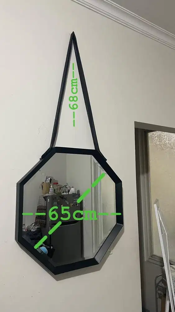 kaca hias gantung aesthetic warna hitam