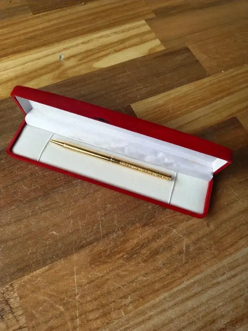 St dupont pen pulpen gold plate swarovsky ballpoint