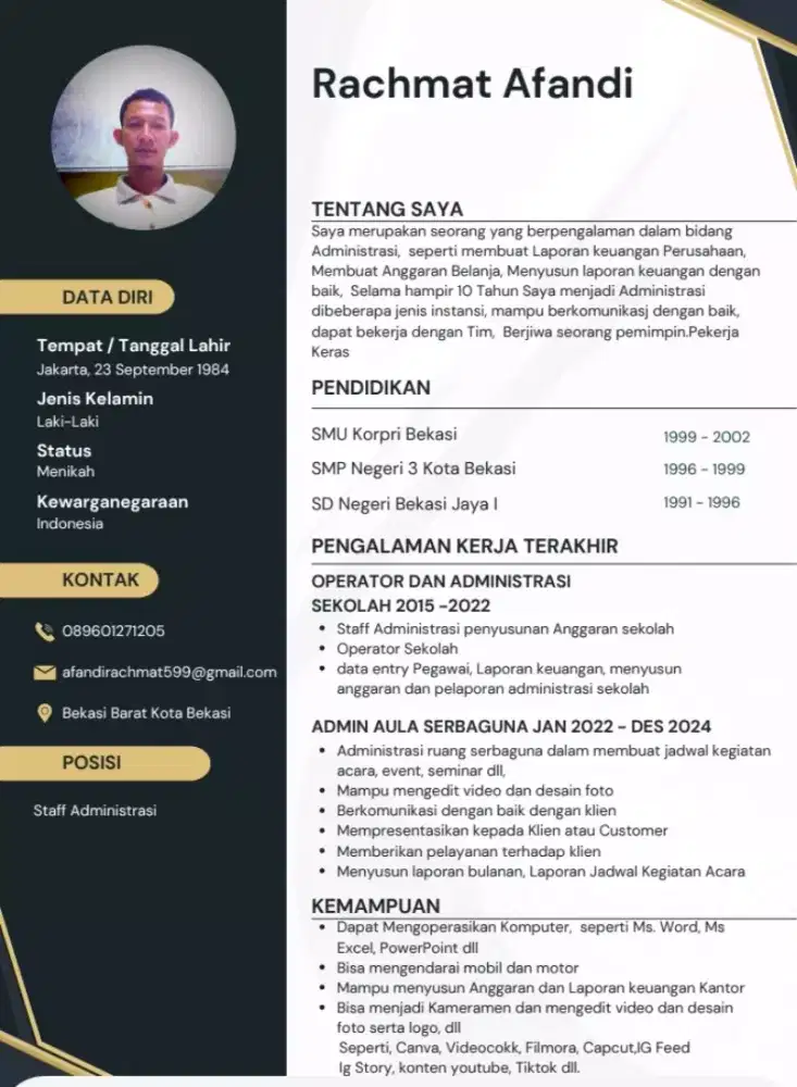 Mencari pekerjaan Adm office, Editing Video