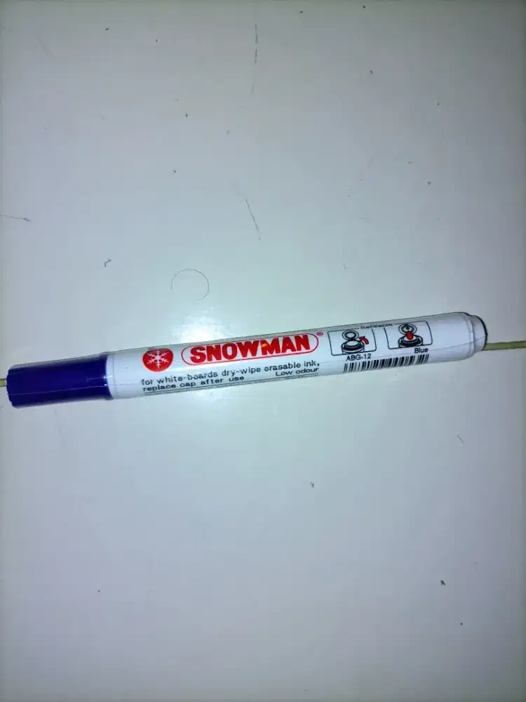 Spidol Snowman White Board Marker warna biru
