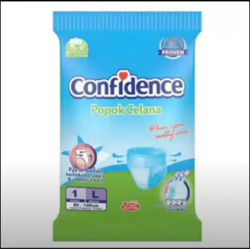 L celana confidence Rp 6600
Lingkar pinggang 80 - 120 cm
Pas di badan