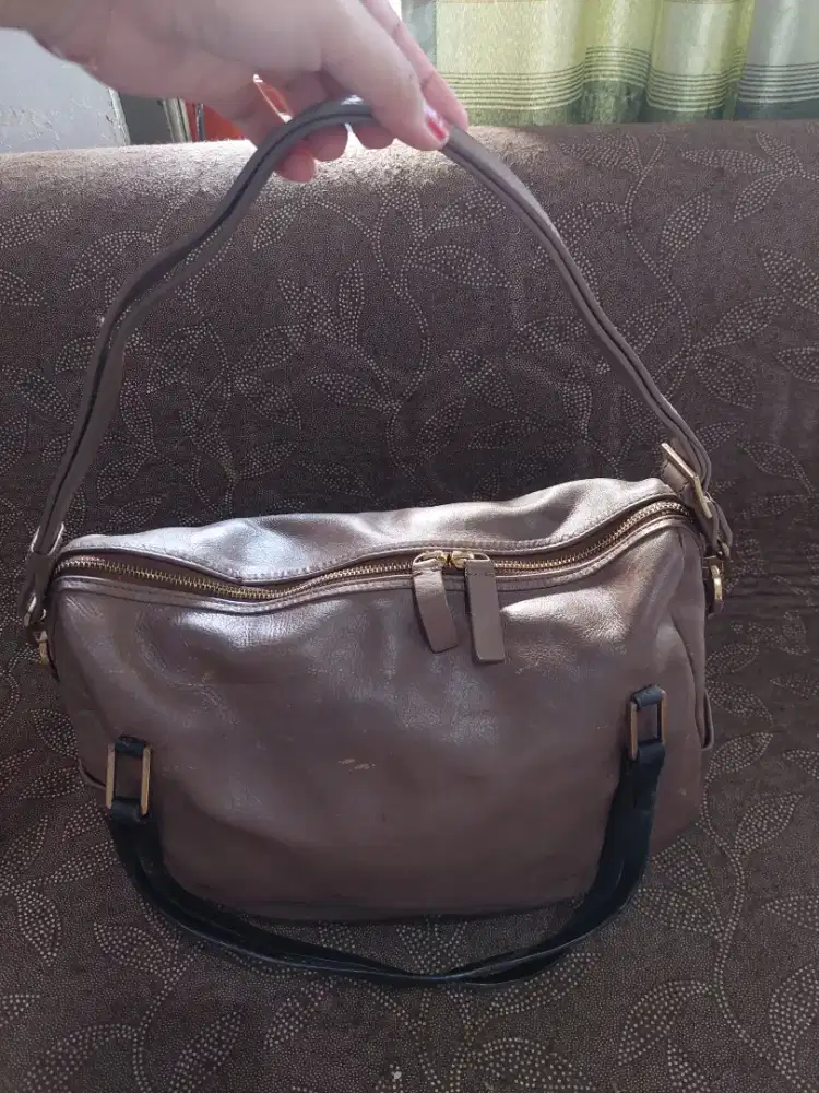 Tas kulit shoulder brown