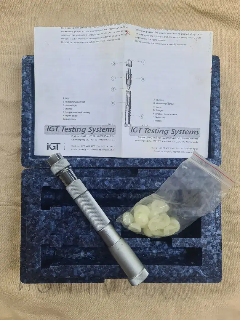Alat Ukur Tinta Cat, IGT Ink Pipette