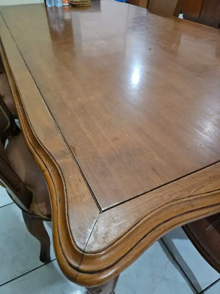 Meja makan 115x220cm 8 kursi