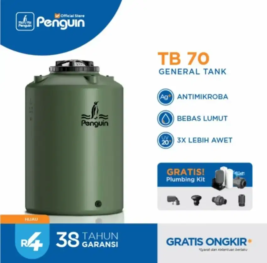 Toren penguin/pinguin TB 70 650 liter hijau
