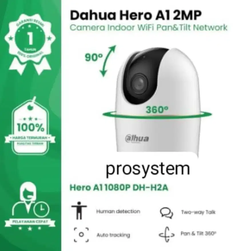 CAMERA WIFI DAHUA A1 3MP SMART CCTV WIRELESS CAMERA INDOOR-BH3P 3MP