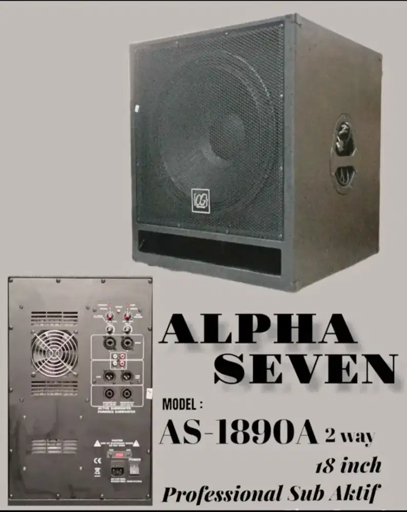 Subwoofer 18inch Alpha Seven AS-1890 A 2way 2000watt