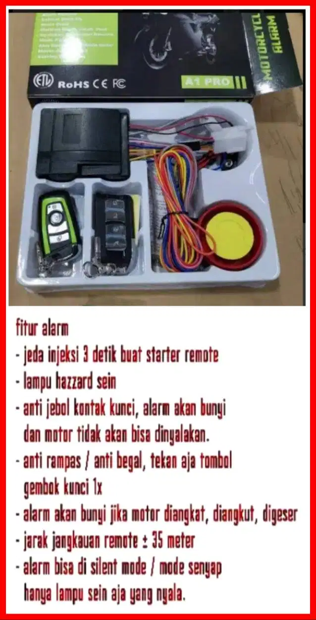 pasang alarm remote nmax aerox beat vario gear m3 freego Xride genio