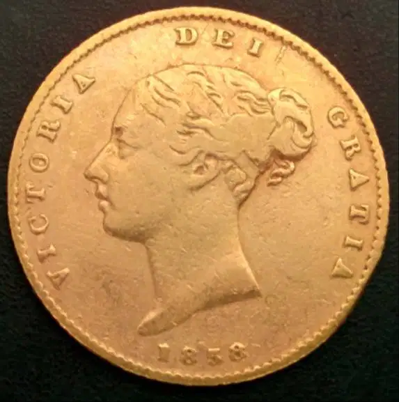 GOLD COIN VICTORIA DEI GRATIA 1858