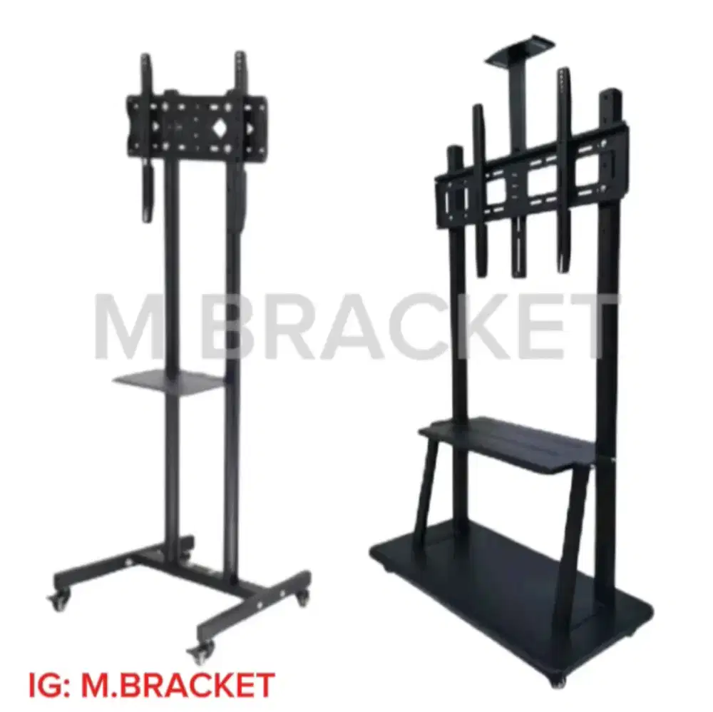 STAND TV BRACKET STANDING GESER RODA KOKOH