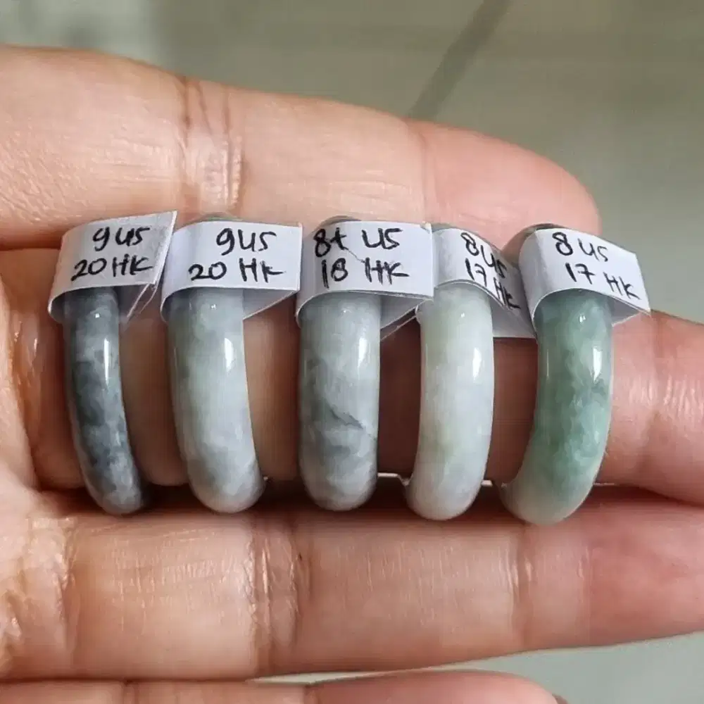 [Harga NETT] BUNDLE bangle ring/ cincin giok : burma/ wuji