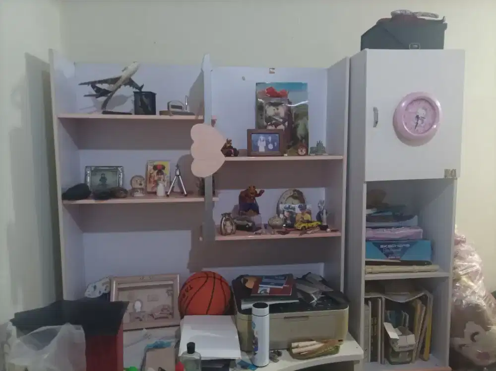 Meja belajar anak dgn lemari buku