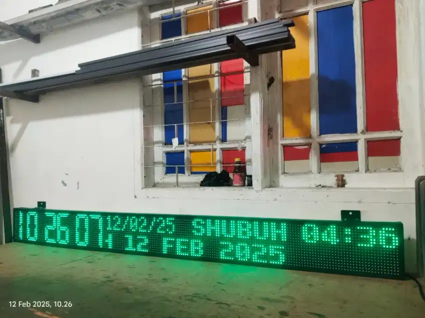 Running text jadwal sholat otomatis