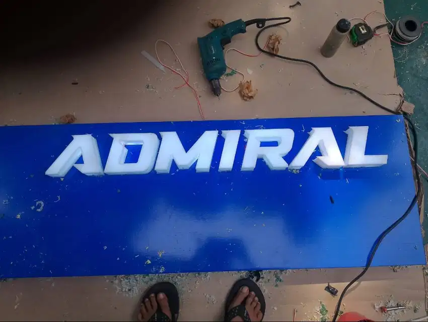 Hruf timbul | papan nama | neon box | reklame | akrilik murah