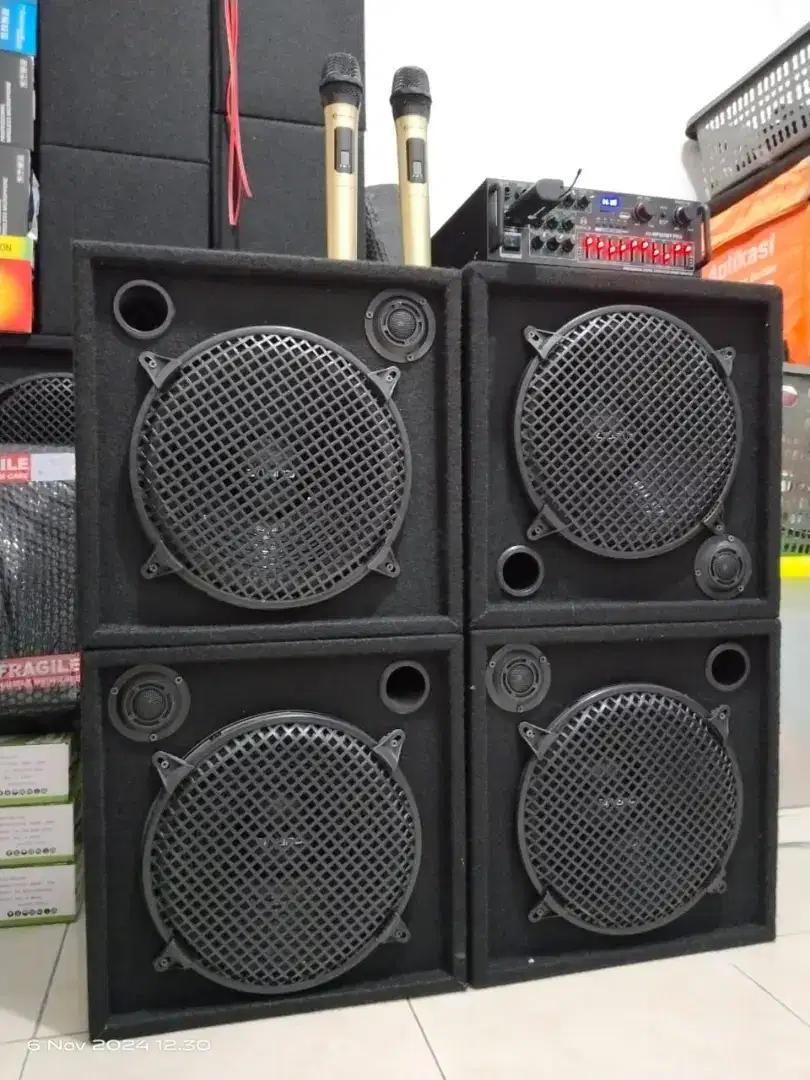 Paket sound system karaoke 12 in 4 speaker